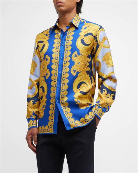 silk shirt mens versace tshirt|1st copy Versace shirt men.